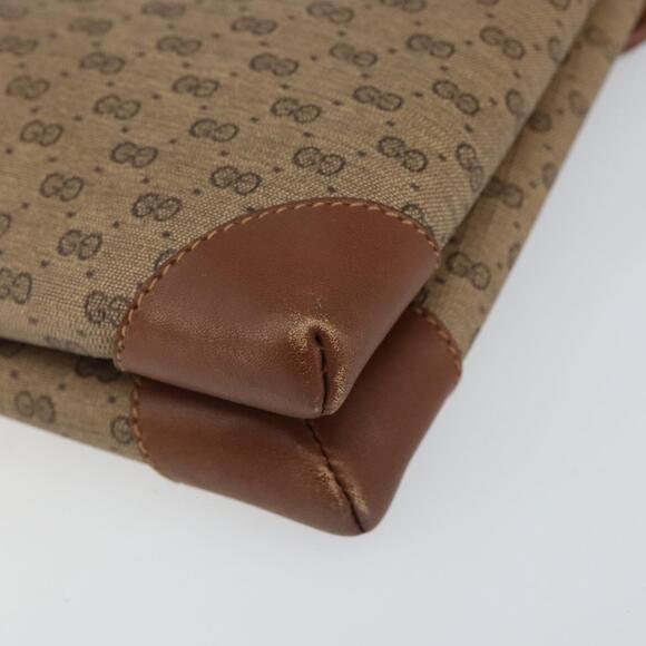 GUCCI Micro GG Supreme Shoulder Bag PVC Beige Gold Auth 143206 - Picture 9 of 16